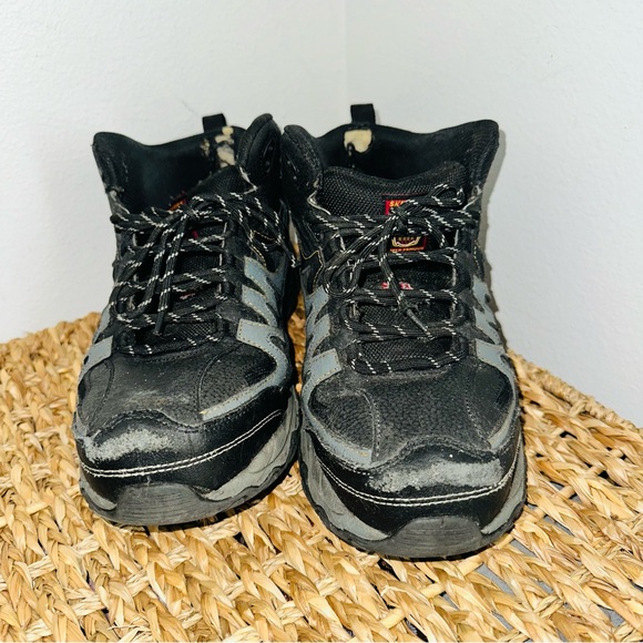 Skechers Holdredge Rebem Steel Toe EH Work Boots Men's 9.5 W Black/Charcoal - Picture 2 of 12